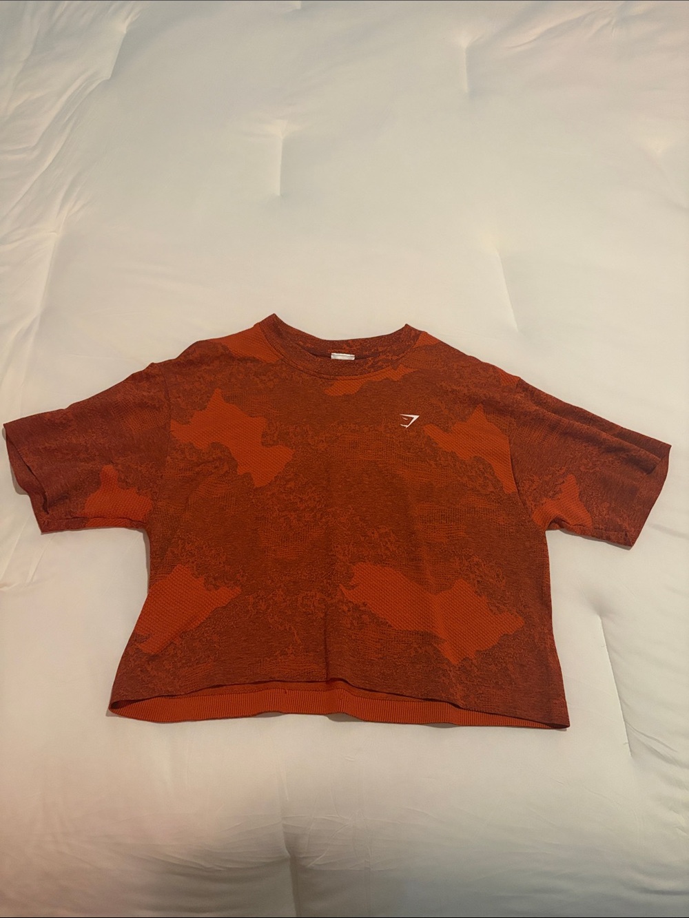 Gymshark Rust Orange Cropped Workout Tee